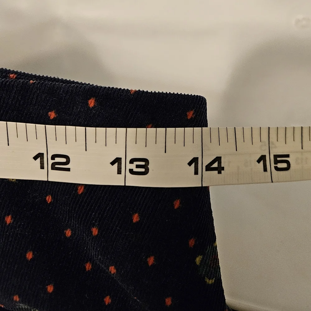 Vintage The Eagles Eye Holiday Fox Hunt Feathercord Corduroy Skirt Size 10 - Picture 7 of 7